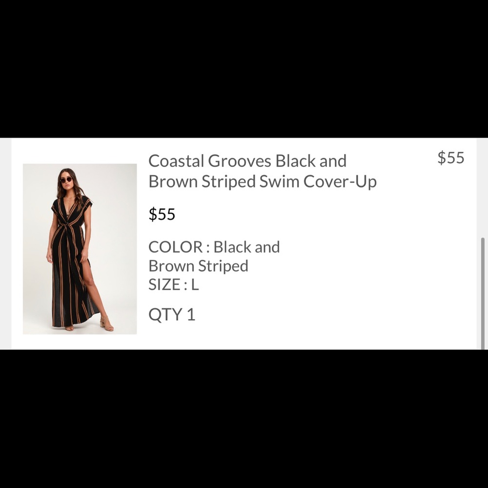 Lulu’s coastal stripes swim cover